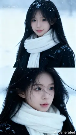 AI Ghép ảnh mùa đông