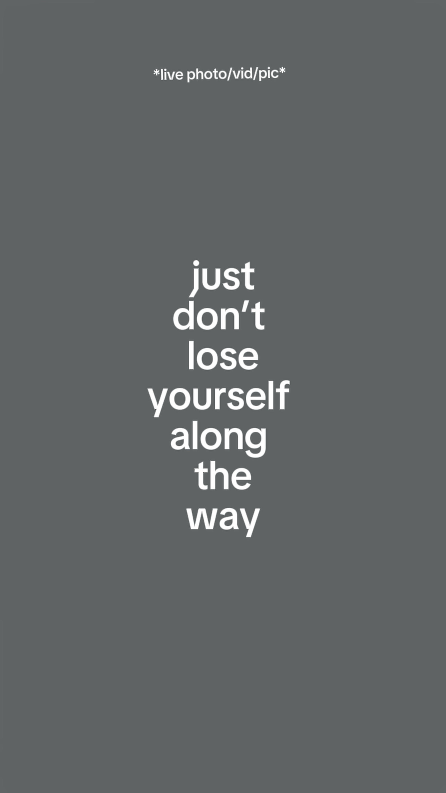 yourself along the w