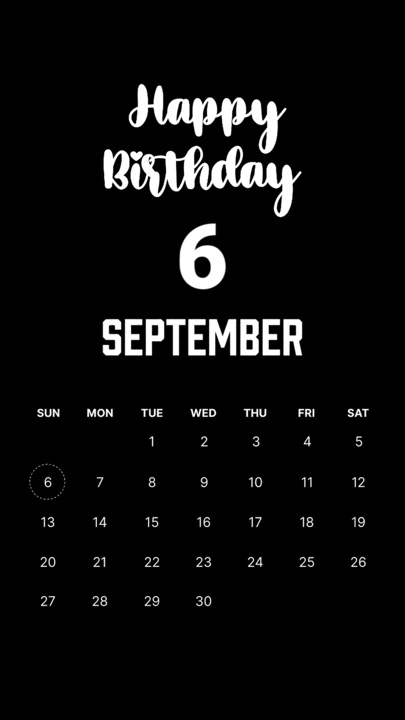 ULANG TAHUN 6 SEPTEMBER