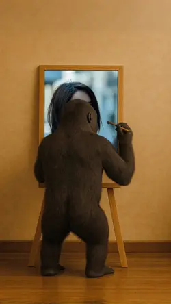 Painting monkey