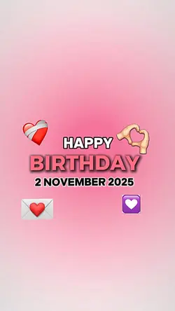 HBD 2 NOVEMBER 