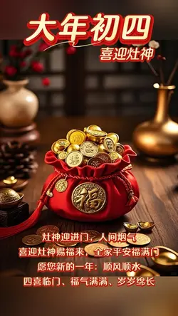 大年初四 迎灶神 