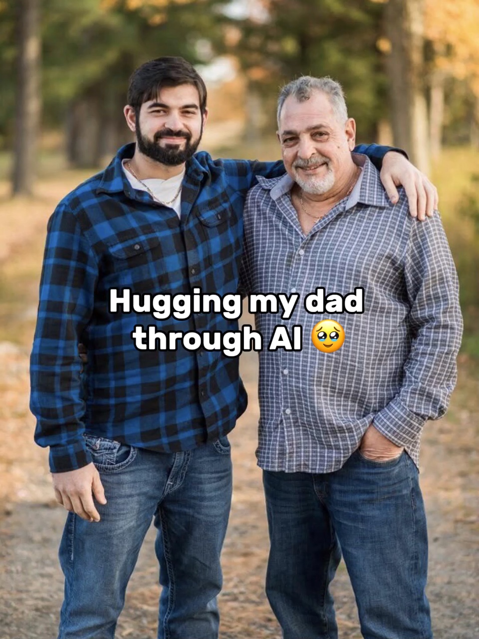 Hugging my dad 