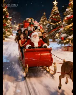 With santa and squad