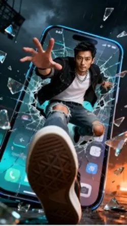 スマホの中に落ちた瞬間