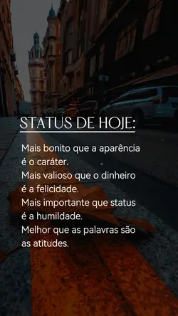 Status de hoje.