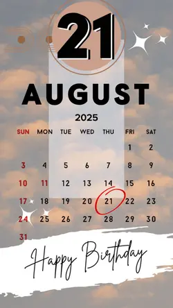HBD 21 AUGUST 2025