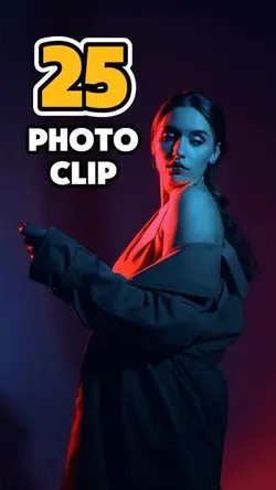 25 photo clips