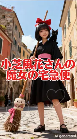 小芝風花さんの魔女宅風ハロウィン