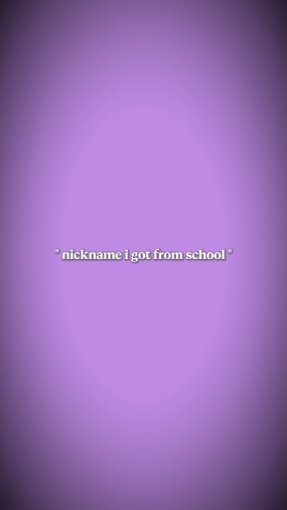 nama panggilan dari sekolah
