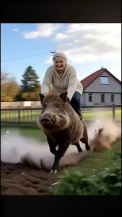Wildschwein reiten