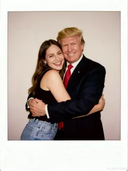 polaroid with trumph
