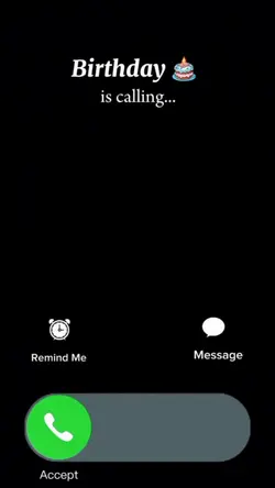 Birthday is calling
