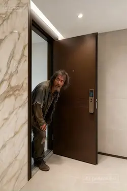 prank homeless man
