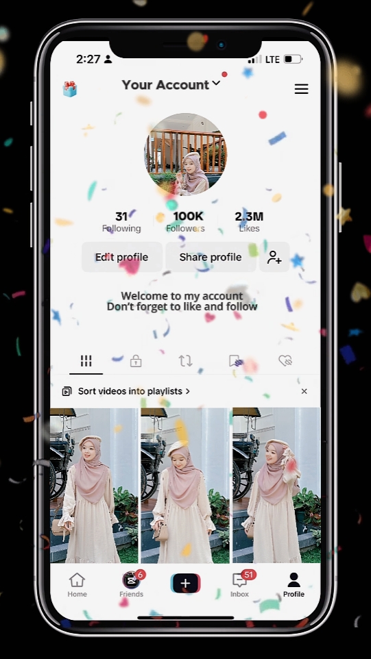 100K pengikut tiktok