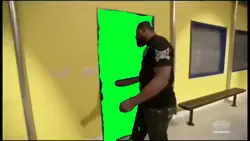 guy destroys door