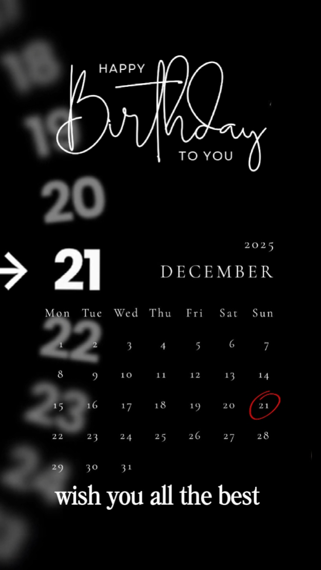 FELIZ CUMPLEAÑOS 21 DE DICIEMBRE 