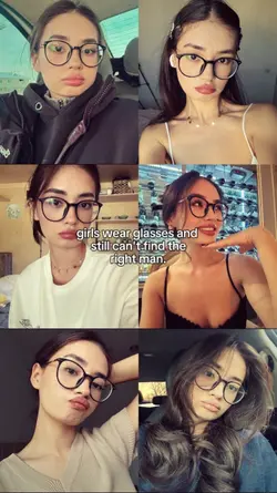 girls wear glasses 