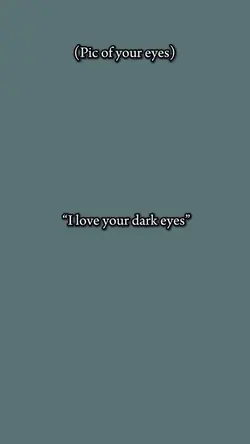 Dark eyes..✨😻