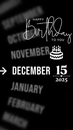 BIRTHDAY 15 DECEMBER