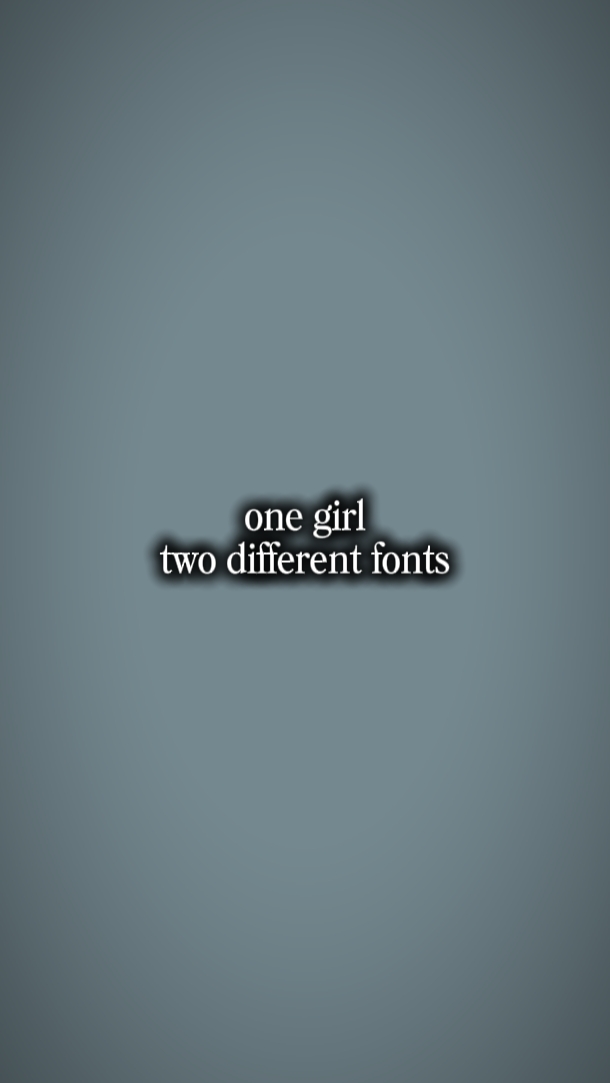 one girl two differe