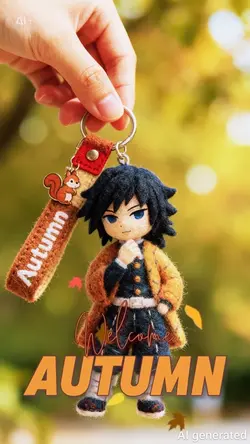 1photo📷AI🍁秋のキーホルダー