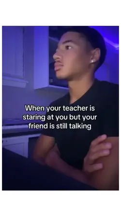teacher staring