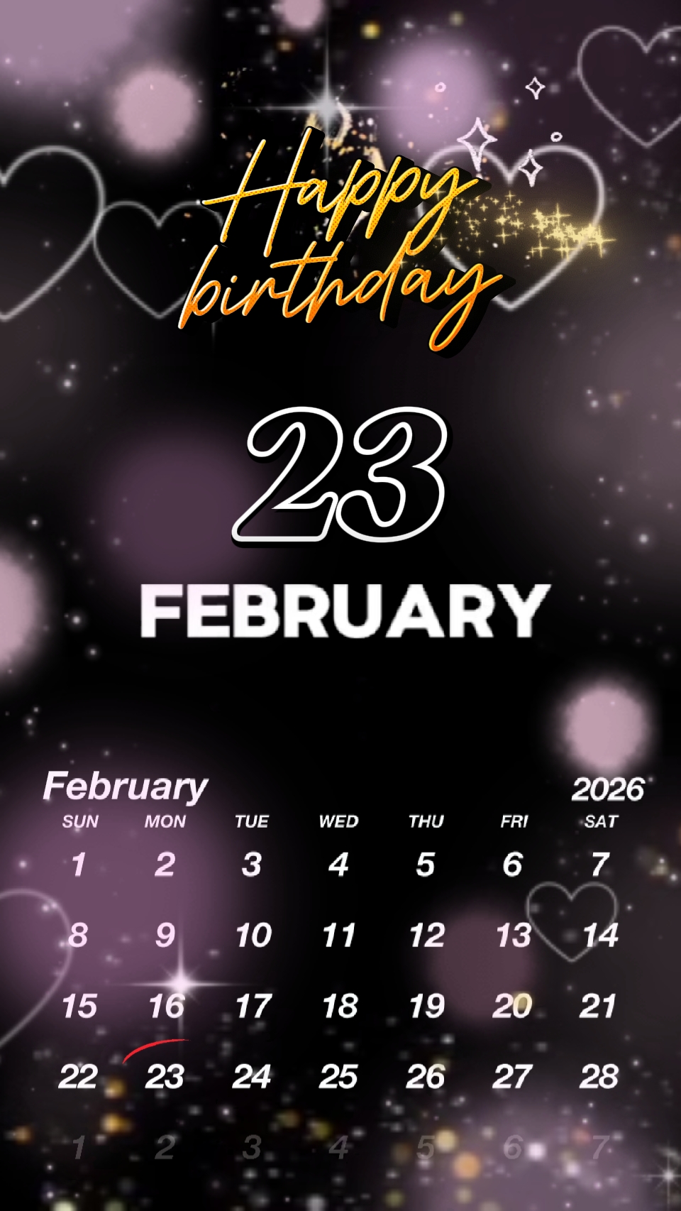 HBD 23th FEBRUARY