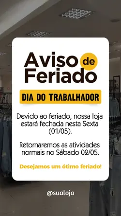 Aviso de Feriado