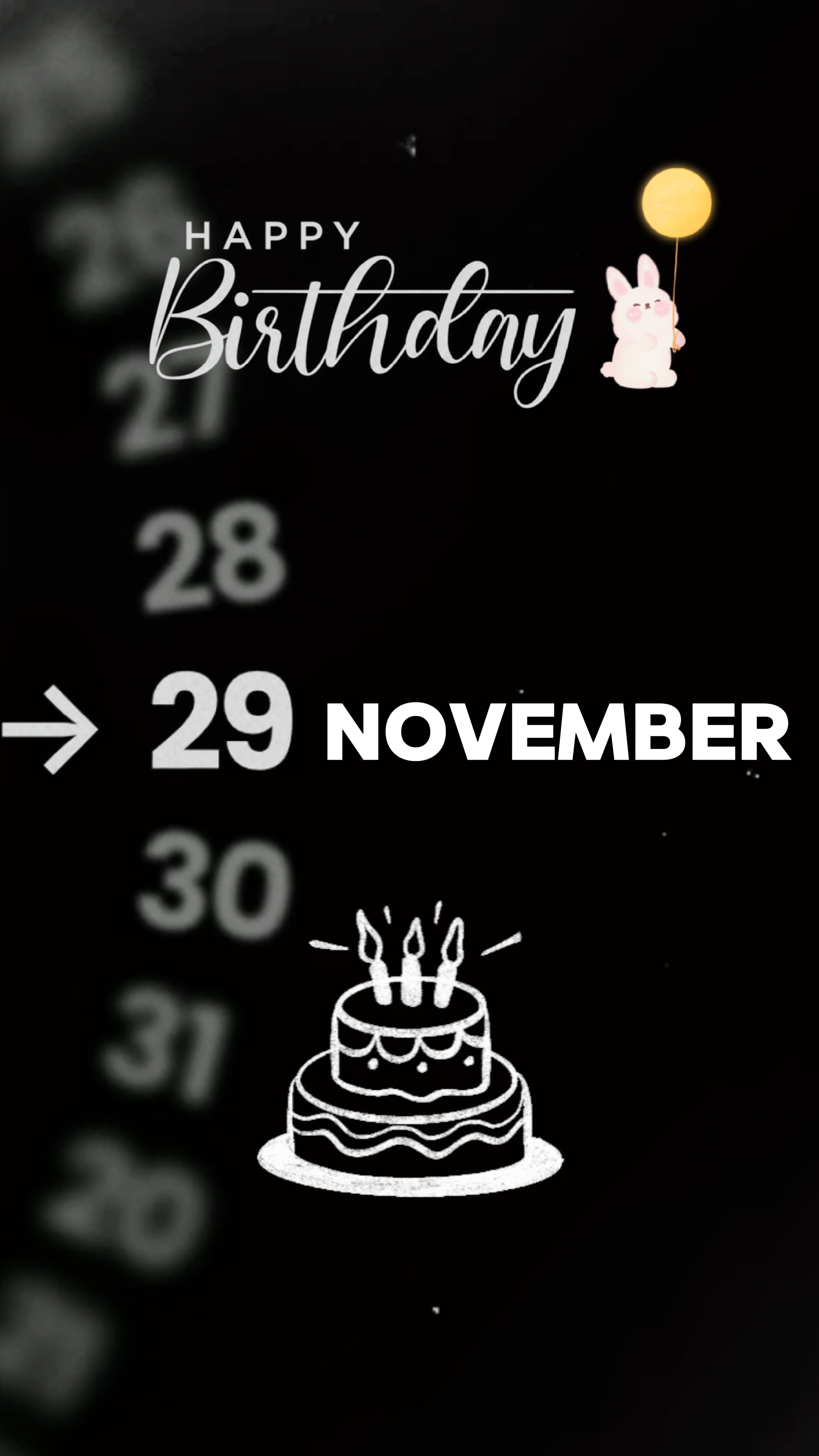 Feliz cumpleaños 29 de noviembre