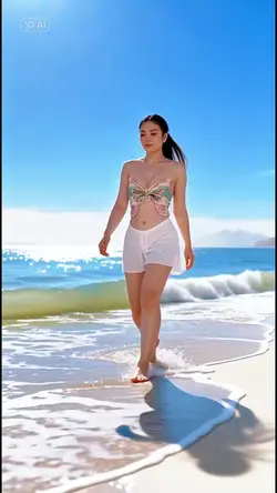 AI Beach walking