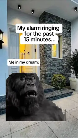 My alarm ringing 