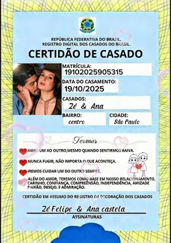 certidão de  casados