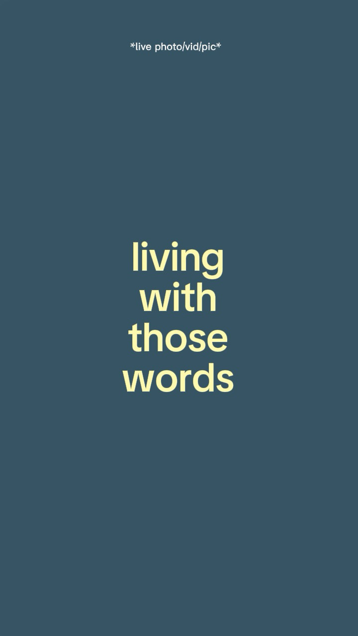 Vivre avec ces mots