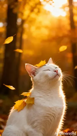 AESTHETIC AUTUMN CAT