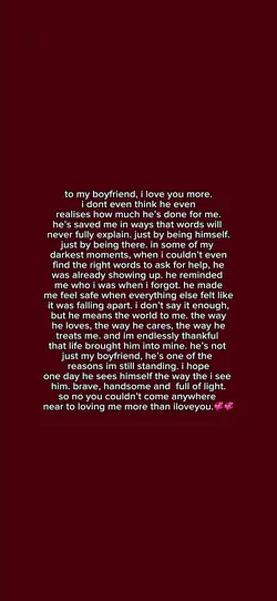 to my boyfriend.