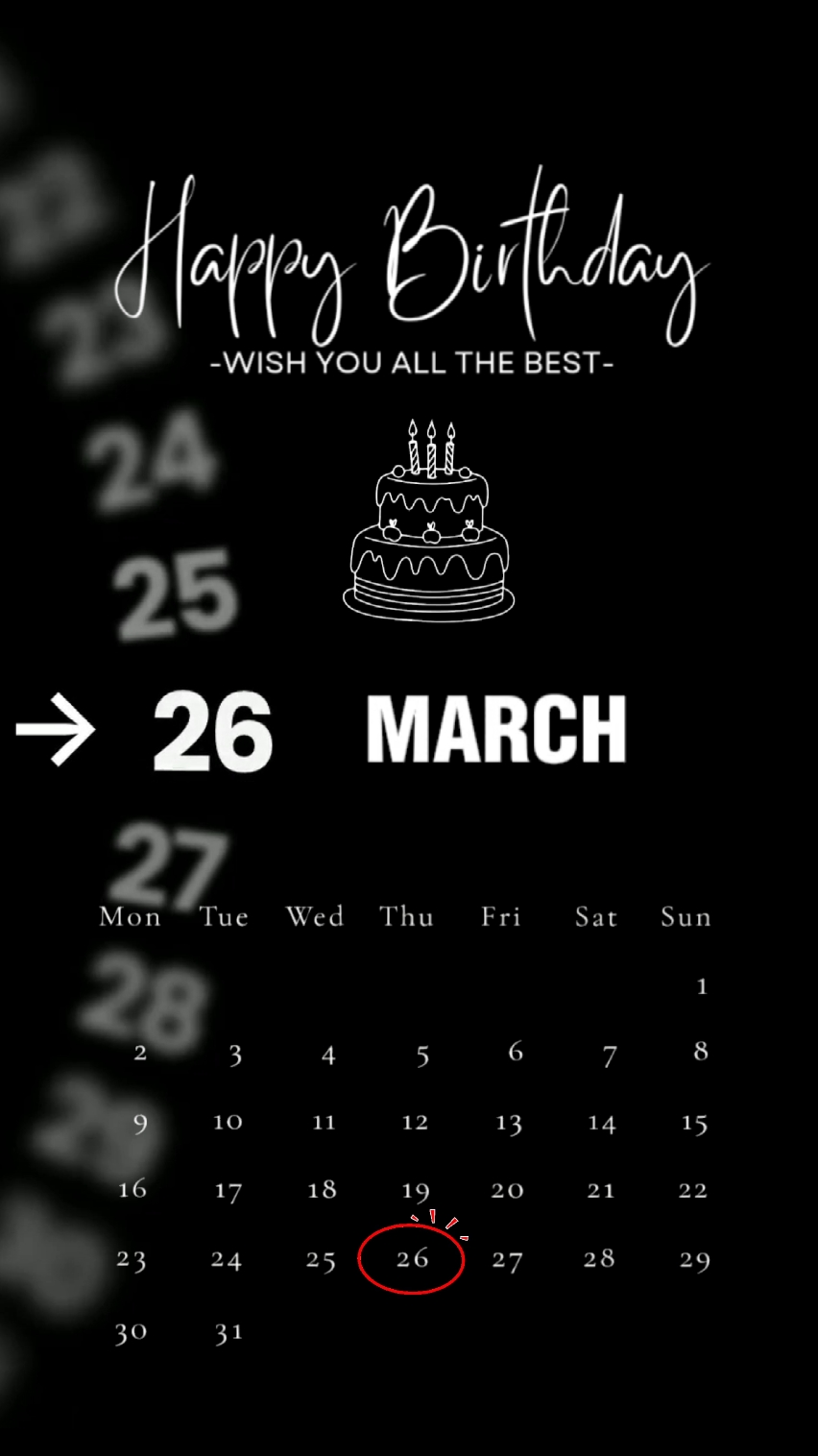 ANNIVERSAIRE 26 MARS