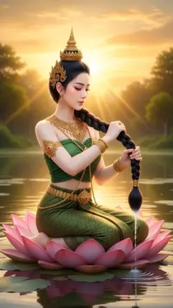 แม่ธรณีบีบมวยผม