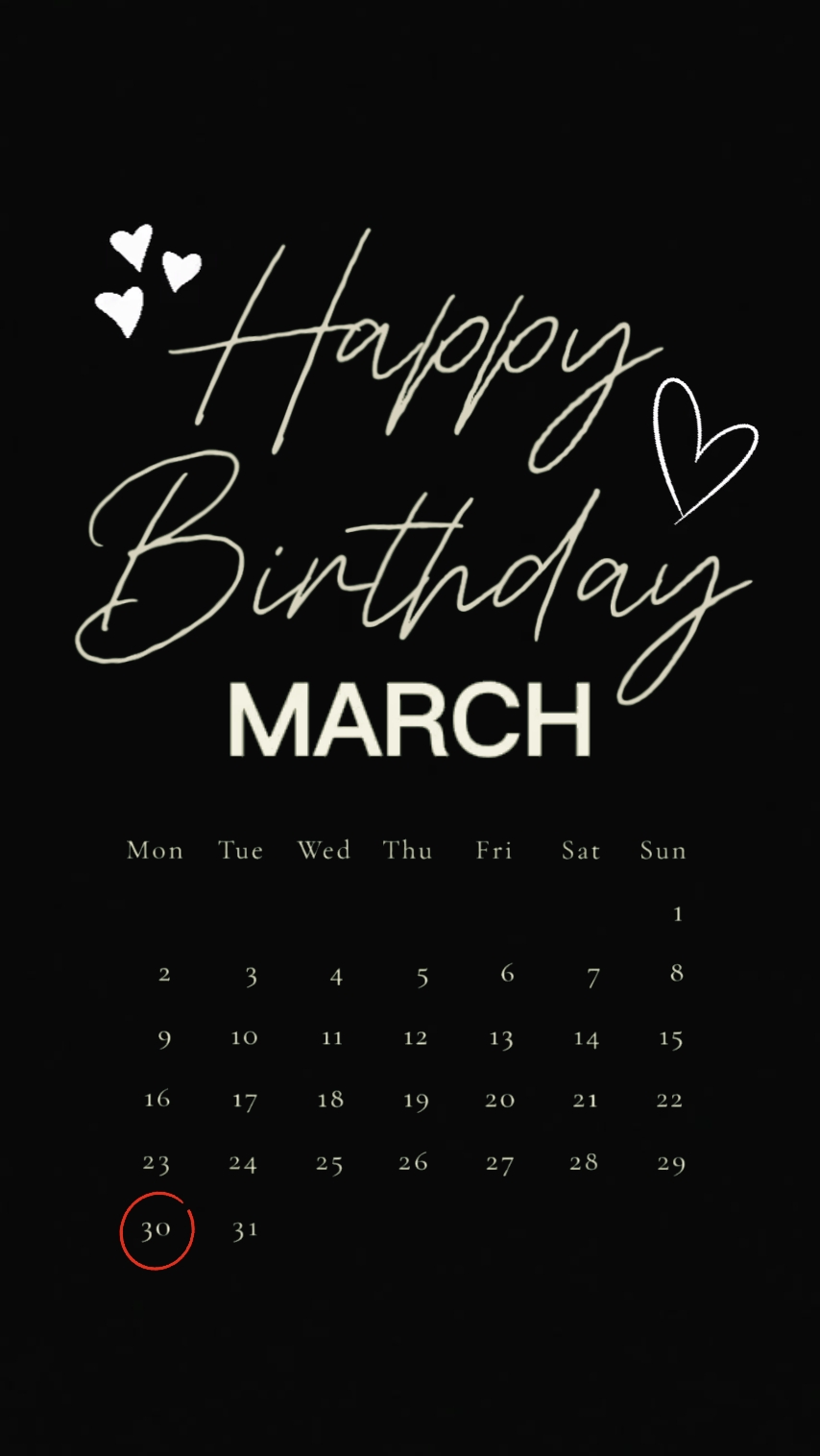 Ulang Tahun 30 Maret