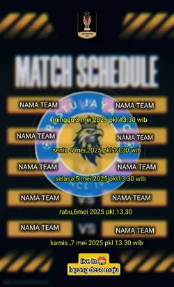 JADWAL PERTANDINGAN 