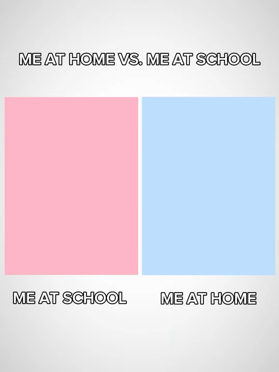 Moi à la maison à l'école