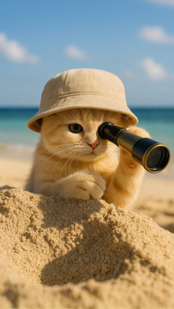 Strand Katze