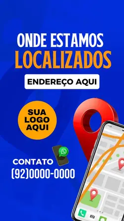 sua localização 