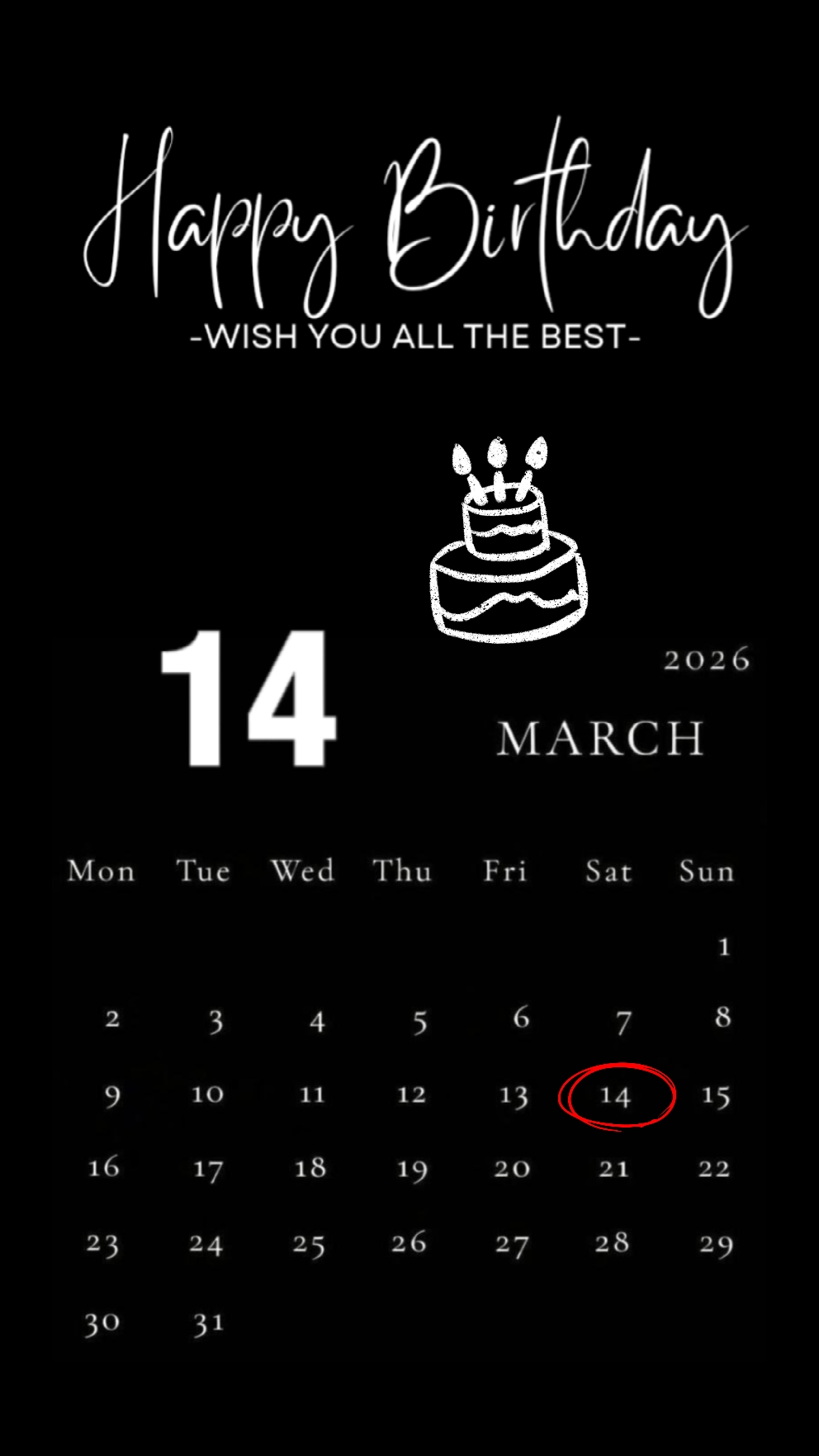 anniversaire 14 mars