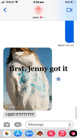 first, jenny got it