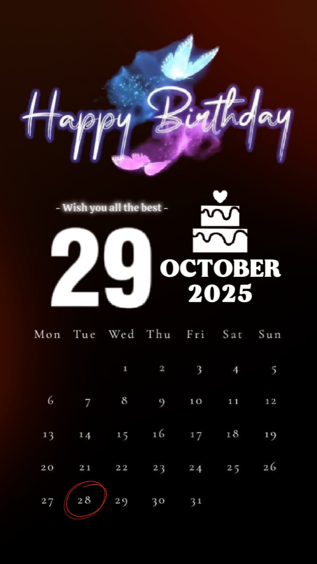 29 October Birthday