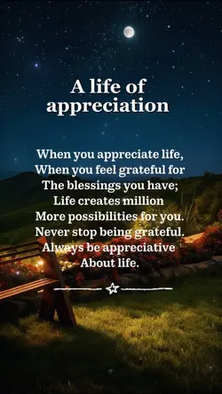 A life of appreciati