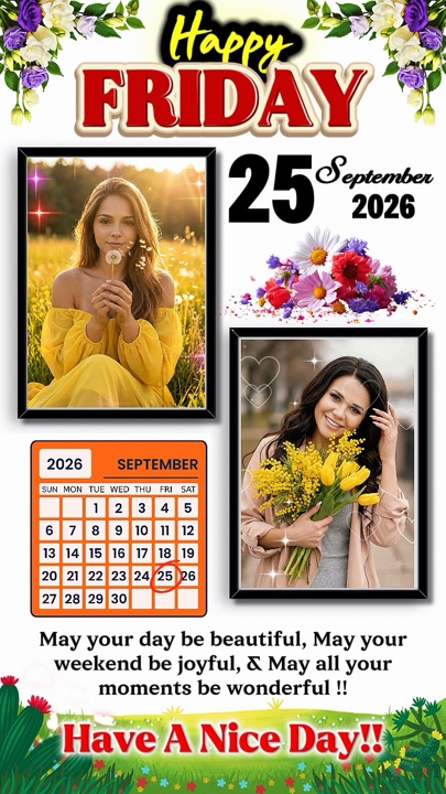 Friday 25 Sept 2026