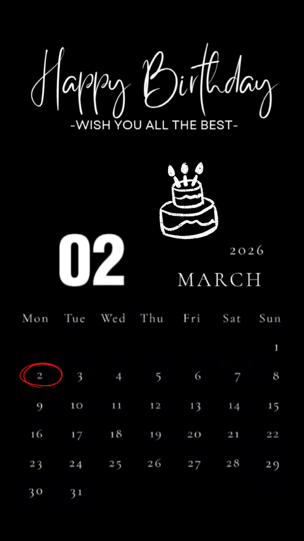 Geburtstag 02 März
