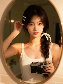 Mirror photo shoot